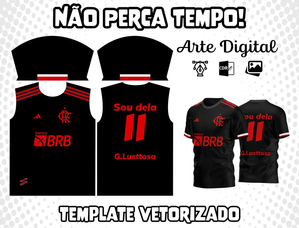 Arte Camisa do Flamengo Modelo 09