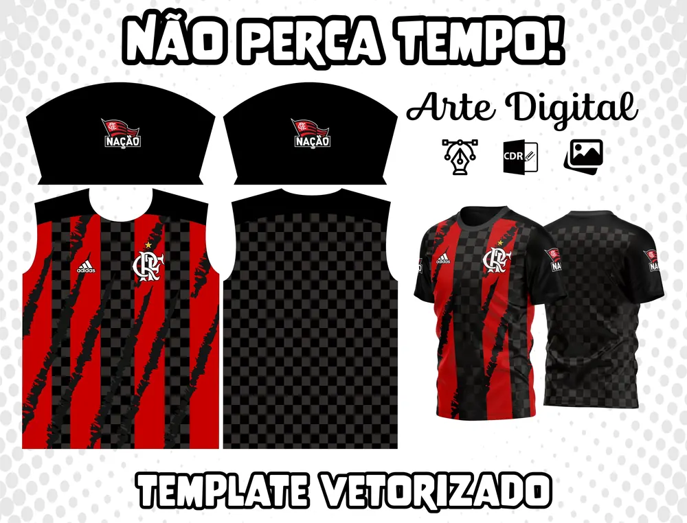 Arte Camisa do Flamengo Modelo 02