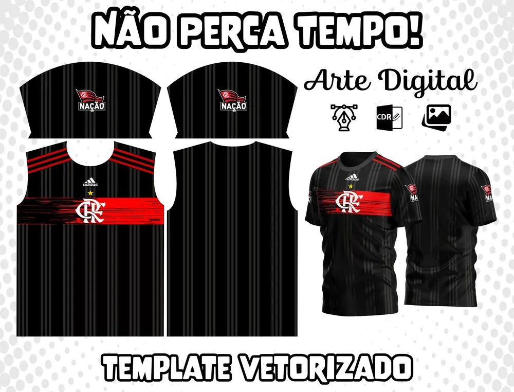 Arte Camisa do Flamengo Modelo 03