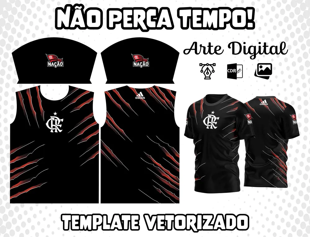 Arte Camisa do Flamengo Modelo 07