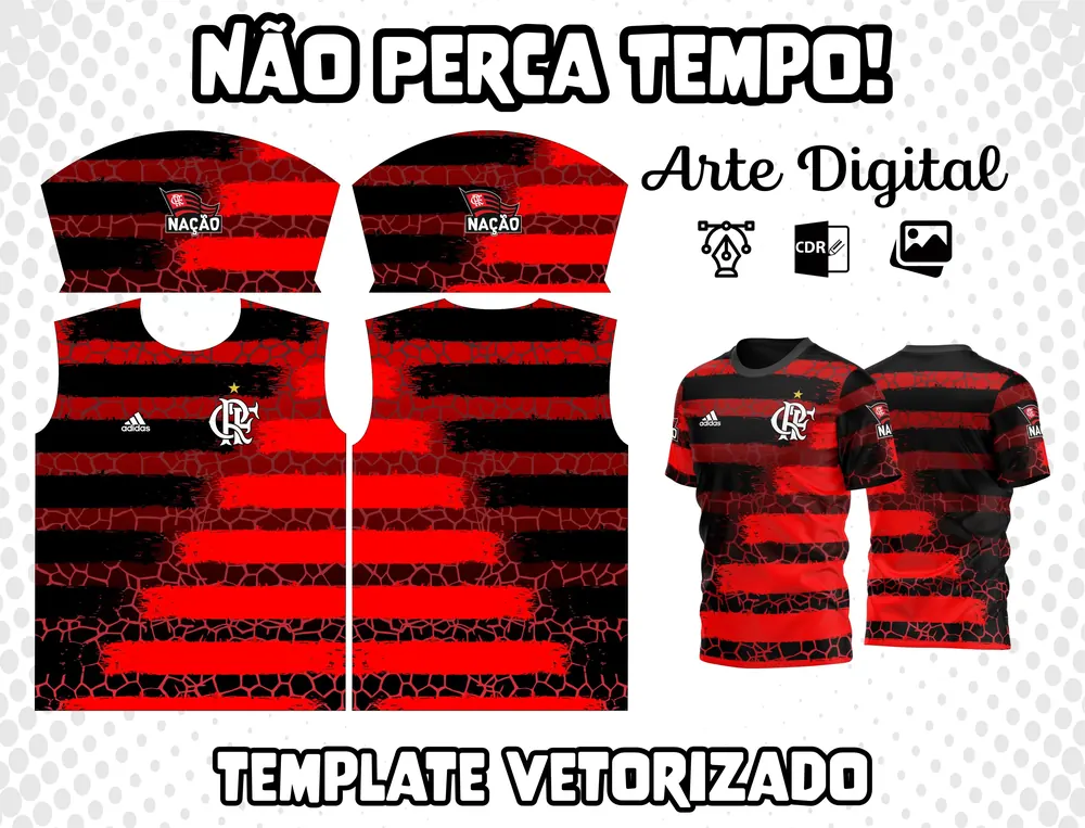 Arte Camisa do Flamengo Modelo 12