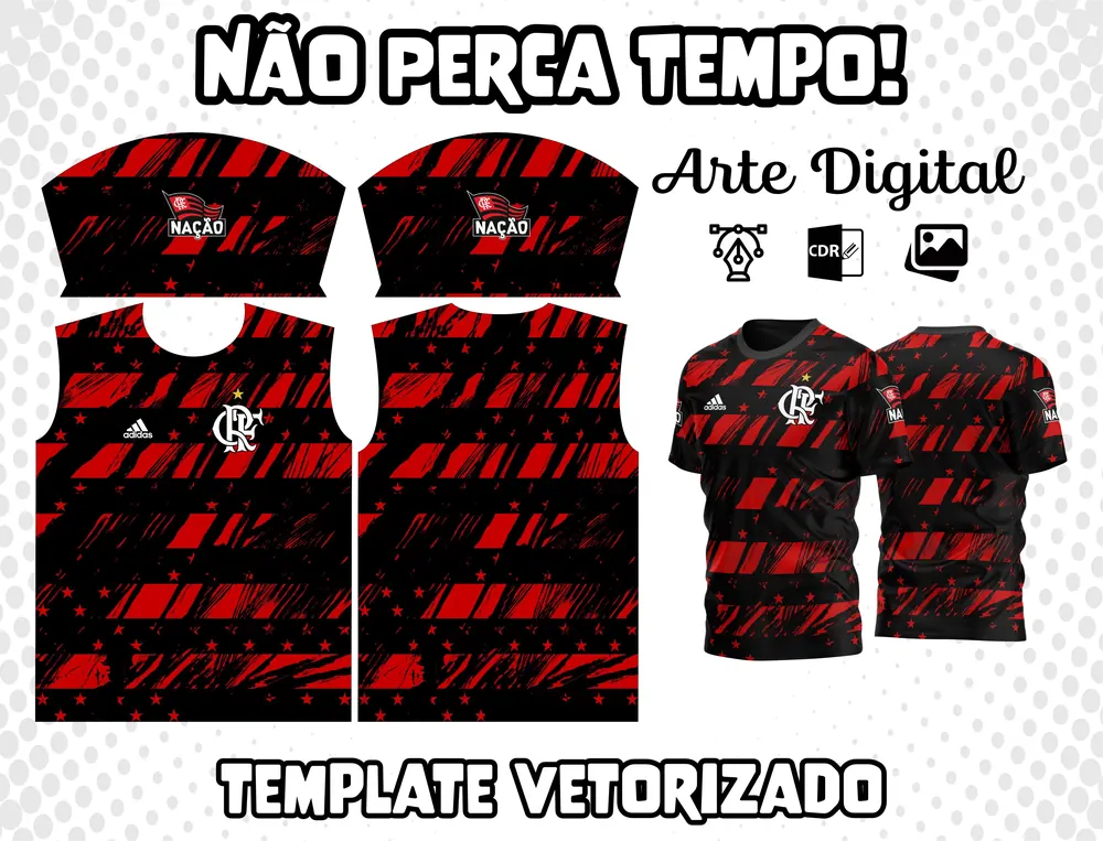 Arte Camisa do Flamengo Modelo 08