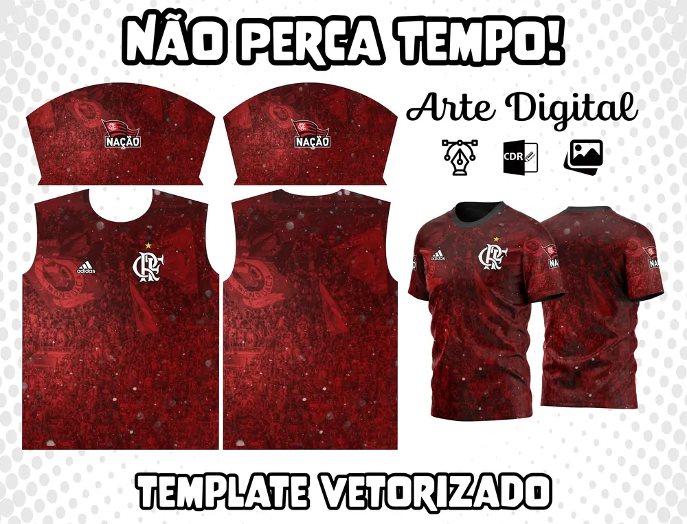 Arte Camisa do Flamengo Modelo 17