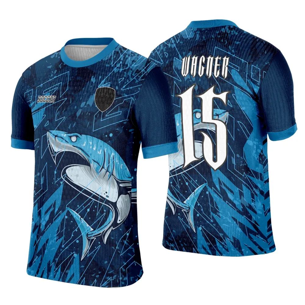 Arte Template Camisa Interclasse Tubarão Azul - 0122