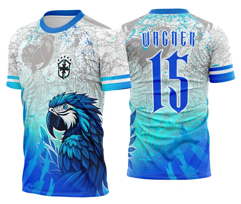 Arte Template Camisa de Interclasse Arara Azul 2025 Modelo 03