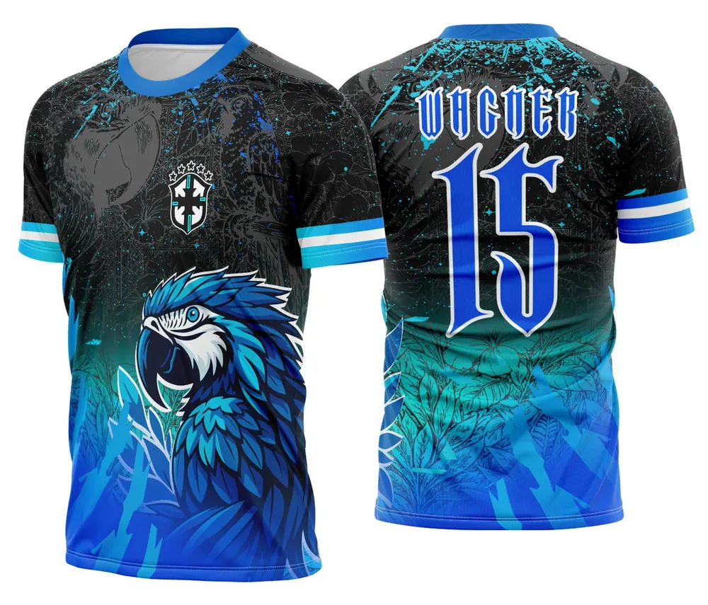 Arte Template Camisa de Interclasse Arara Azul 2025 Modelo 02