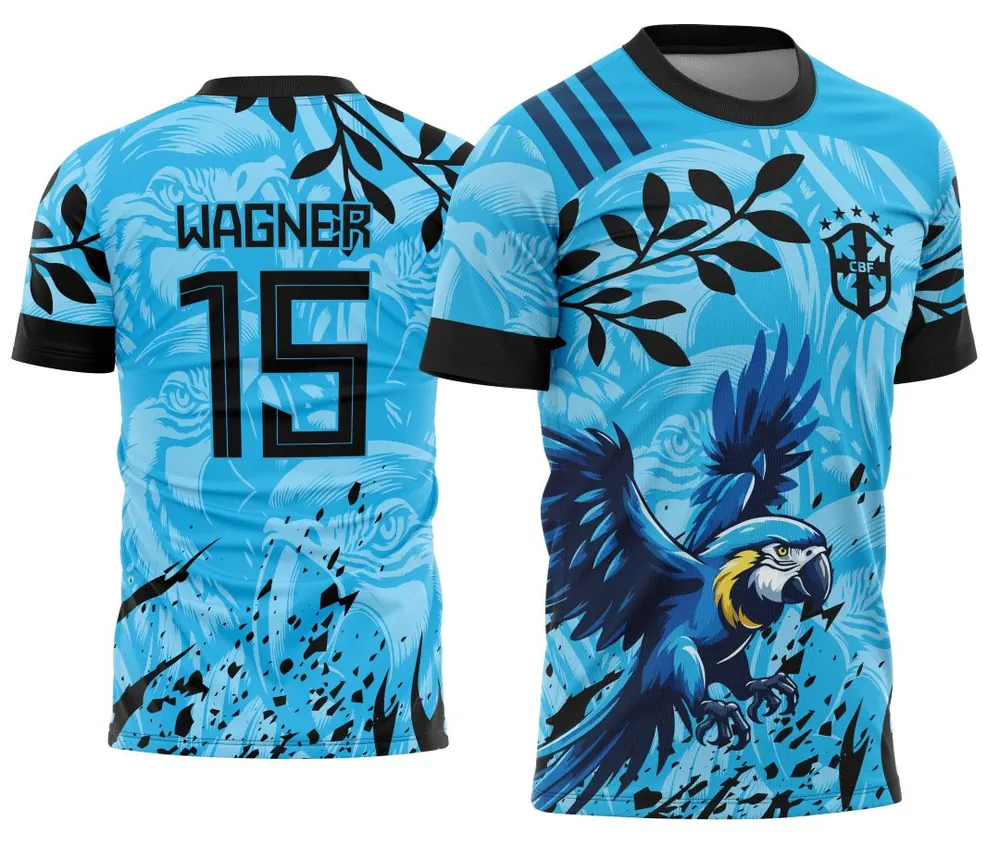 Arte Template Camisa de Interclasse Arara Azul Modelo 02