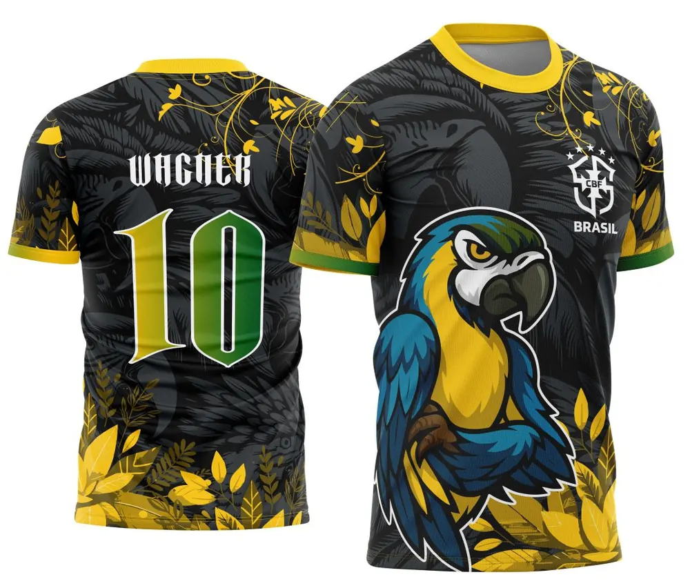 Arte Template Camisa de Interclasse Arara Azul Modelo 03