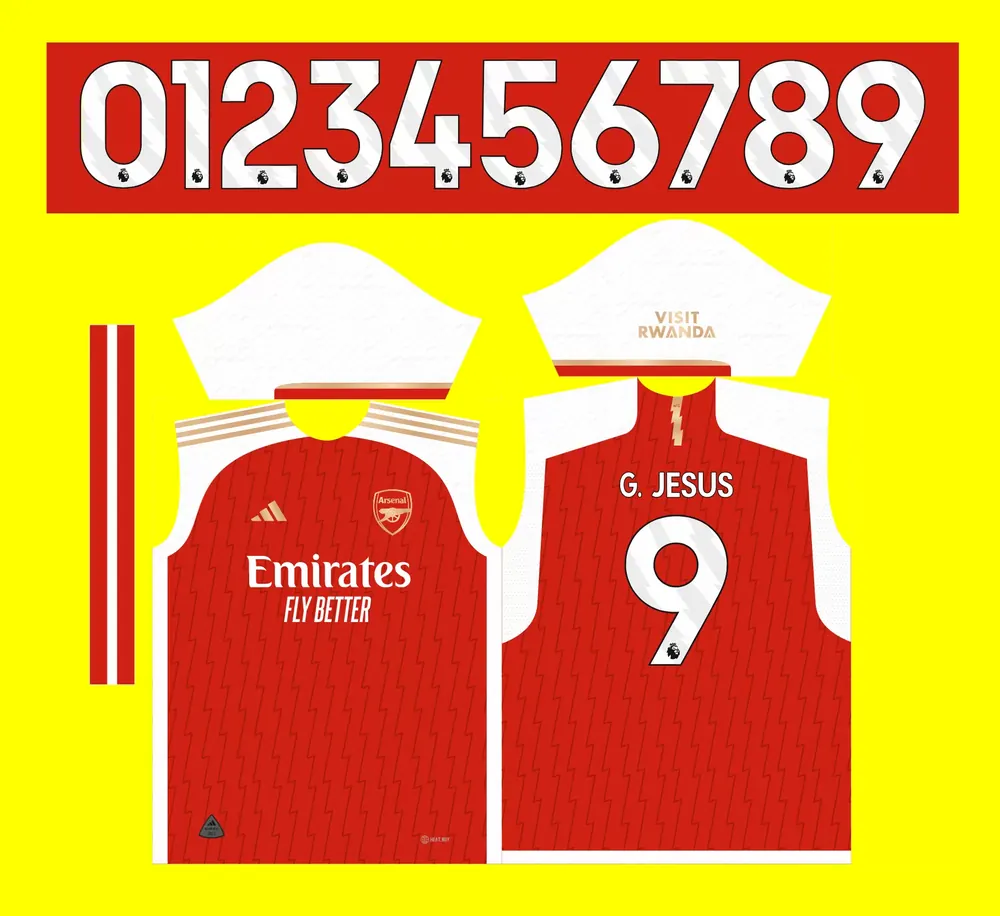 Arte Vetor Camisa Arsenal Titular 2023-24