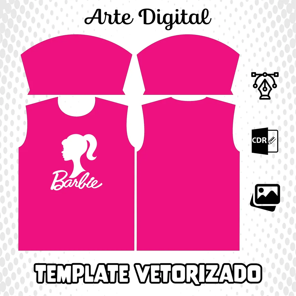 Arte Vetor Camisa Barbie Rosa 2023 Modelo 03