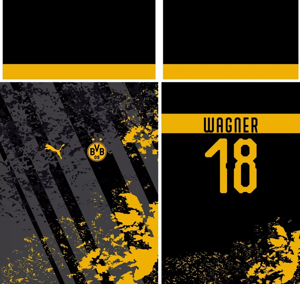 Camisa Borussia Preta e Amarela 2022