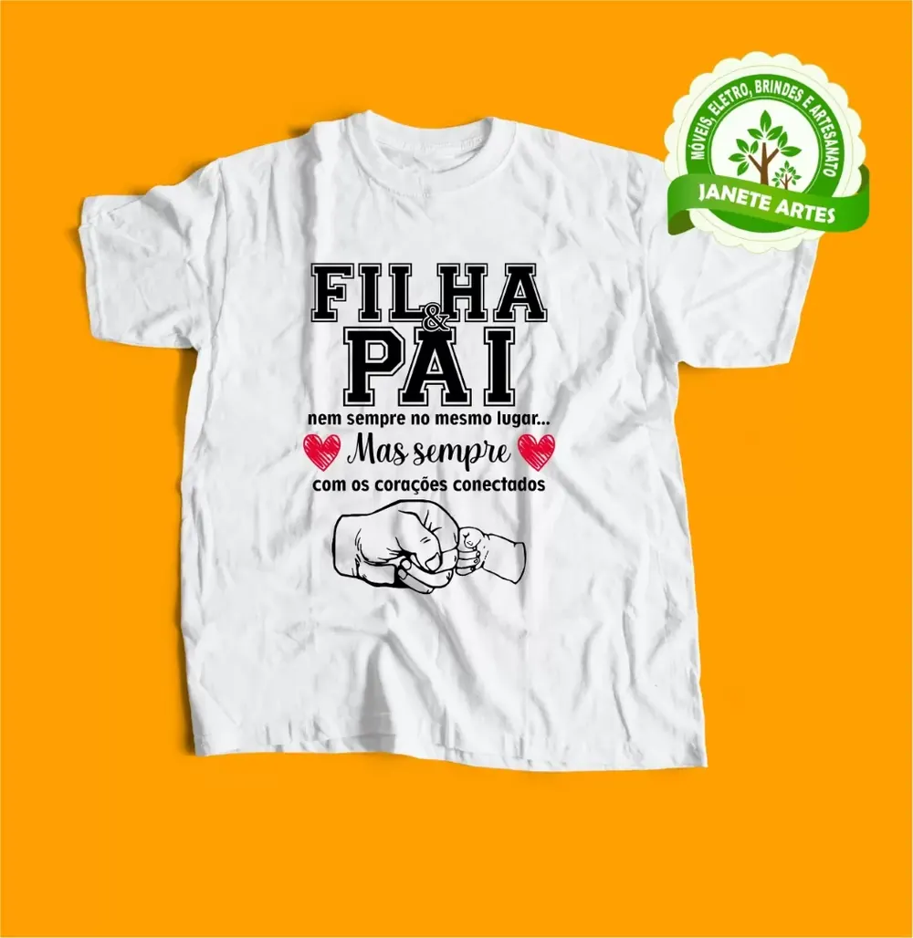 Arte Vetor Camisa Dia Dos Pai (Pai e Filha)