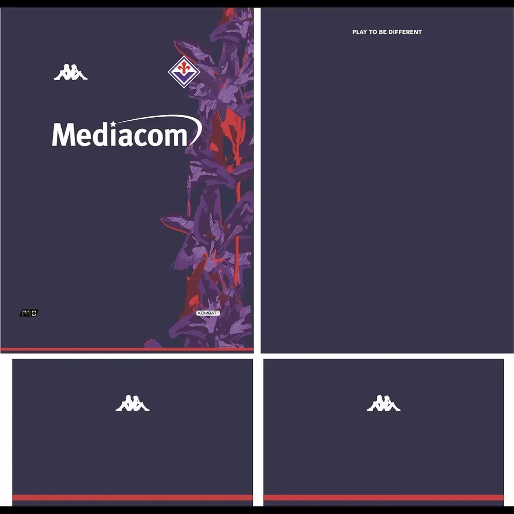 Arte Vetor Camisa Fiorentina Visita 2023 - 2024
