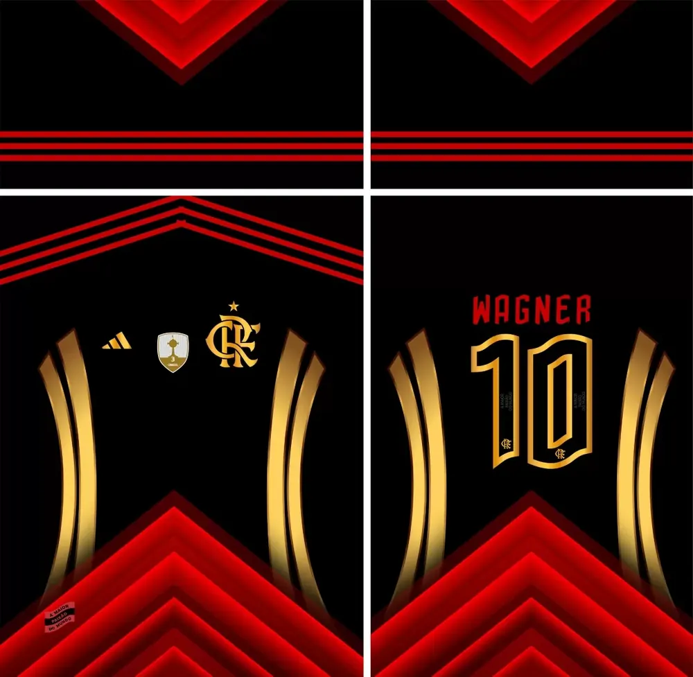 Arte Vetor Camisa Flamengo Personalizada