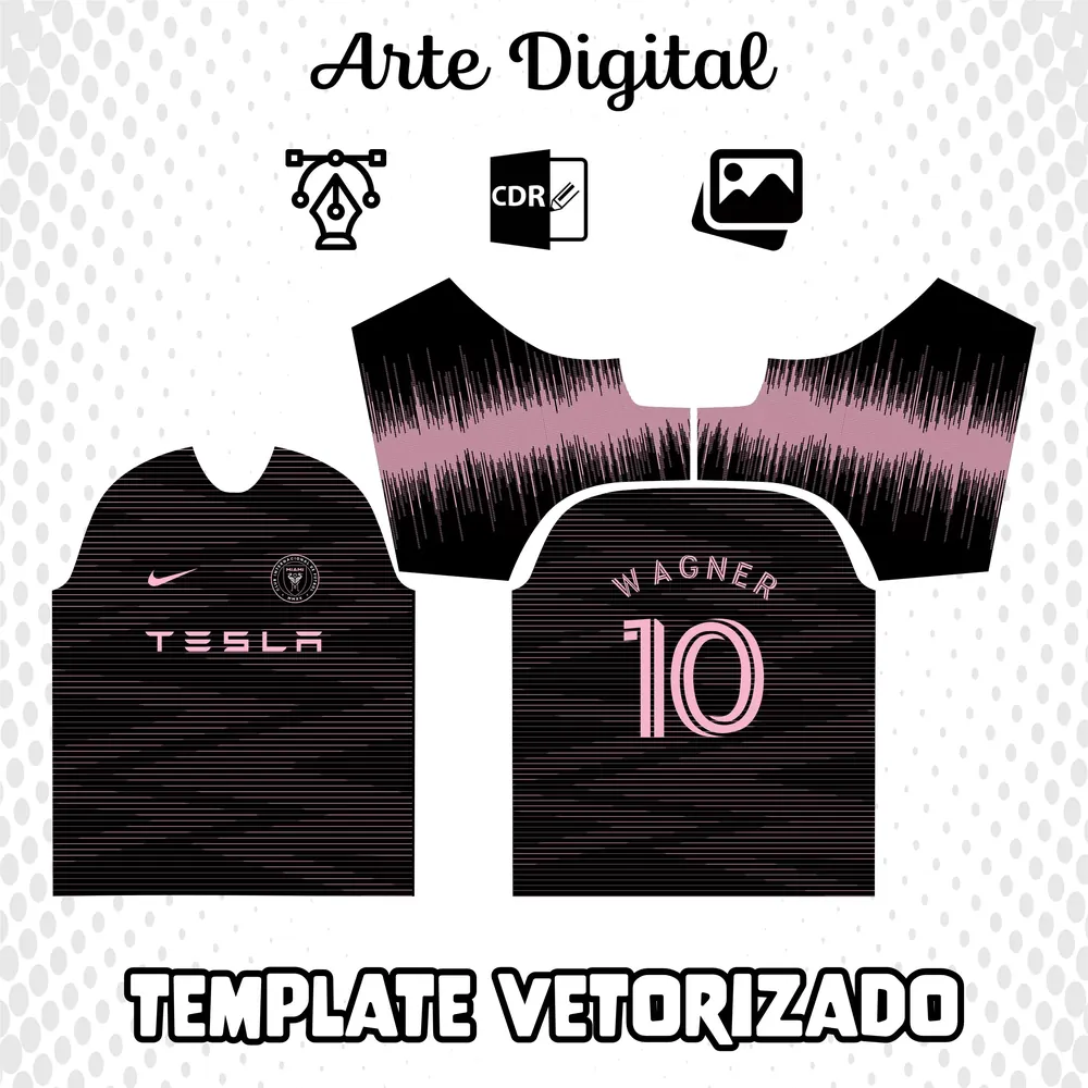 Arte Vetor Camisa Inter Miami Mls Concept Tesla 2023