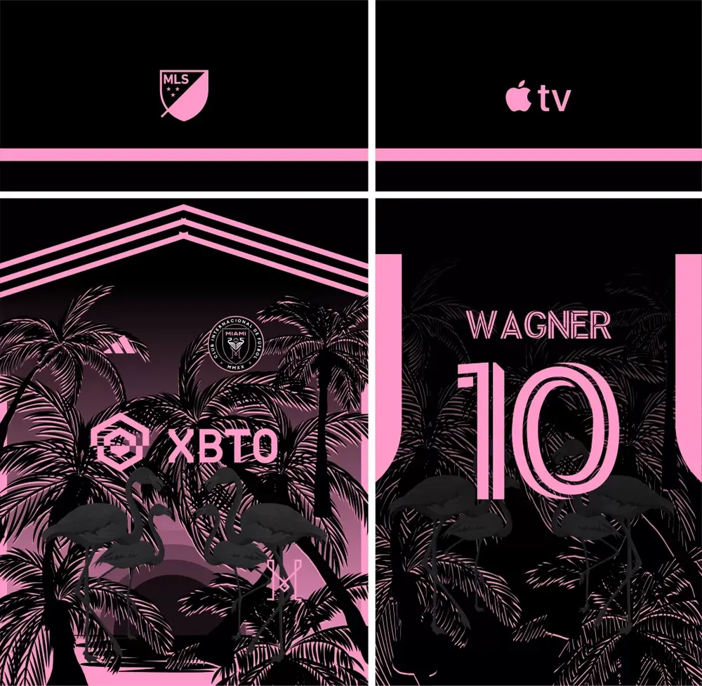 Arte Vetor Camisa Inter de Miami Conceito Tropical 2023