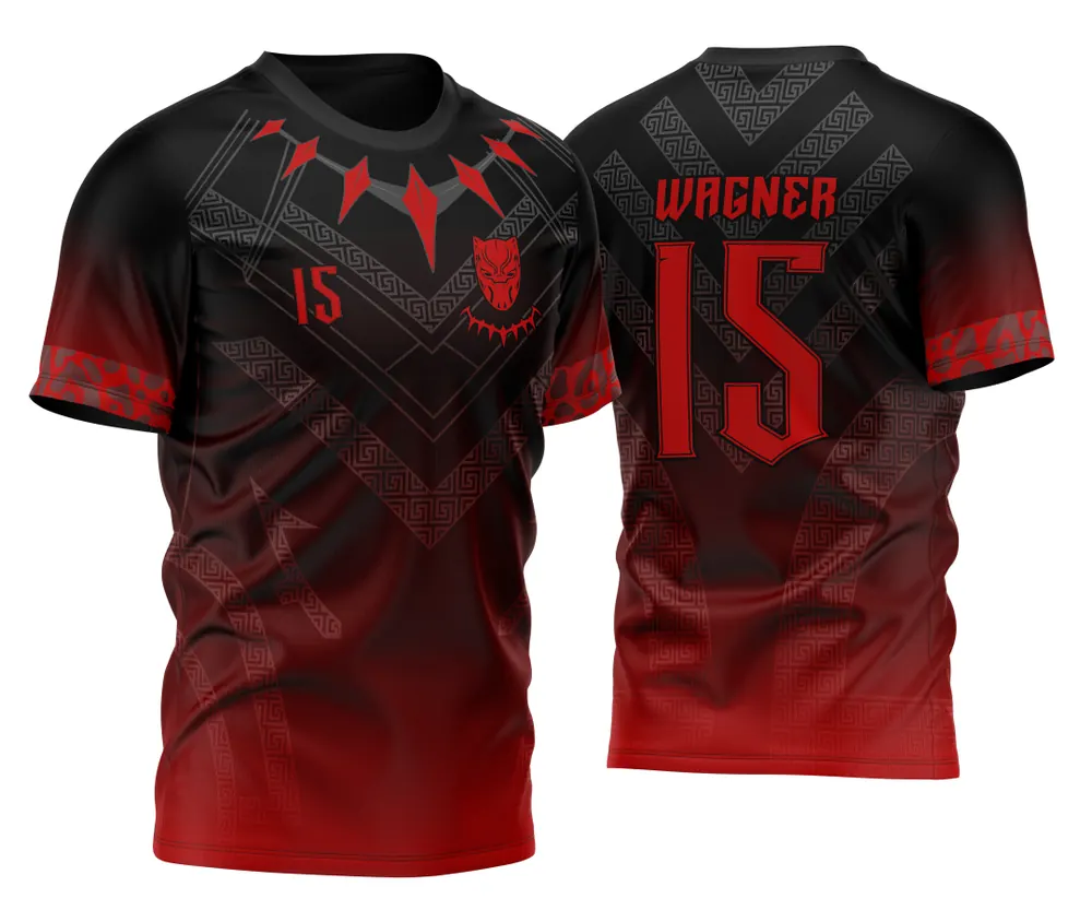 Arte Vetor Camisa InterClasse Pantera Negra e Lua Cheia