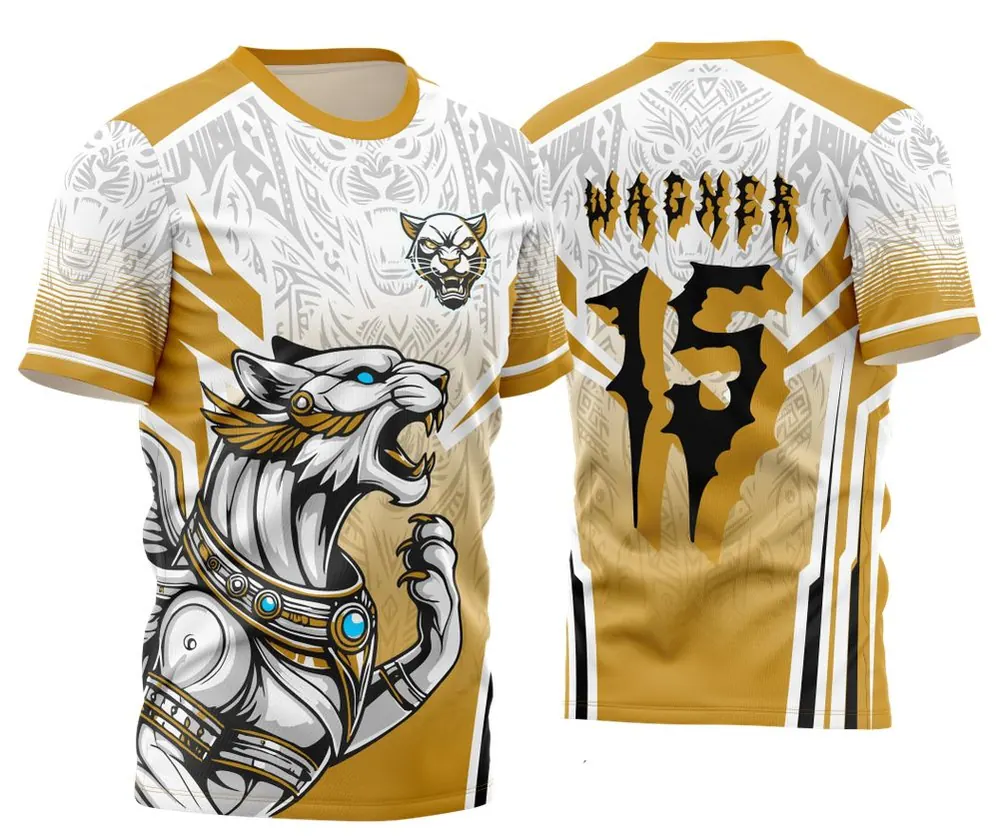 Camisa InterClasse pantera celeste branca