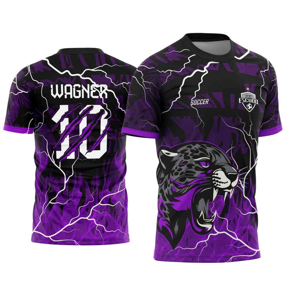 Arte Vetor Camisa Interclasse Onça Pantera Negra 2025 Modelo 04