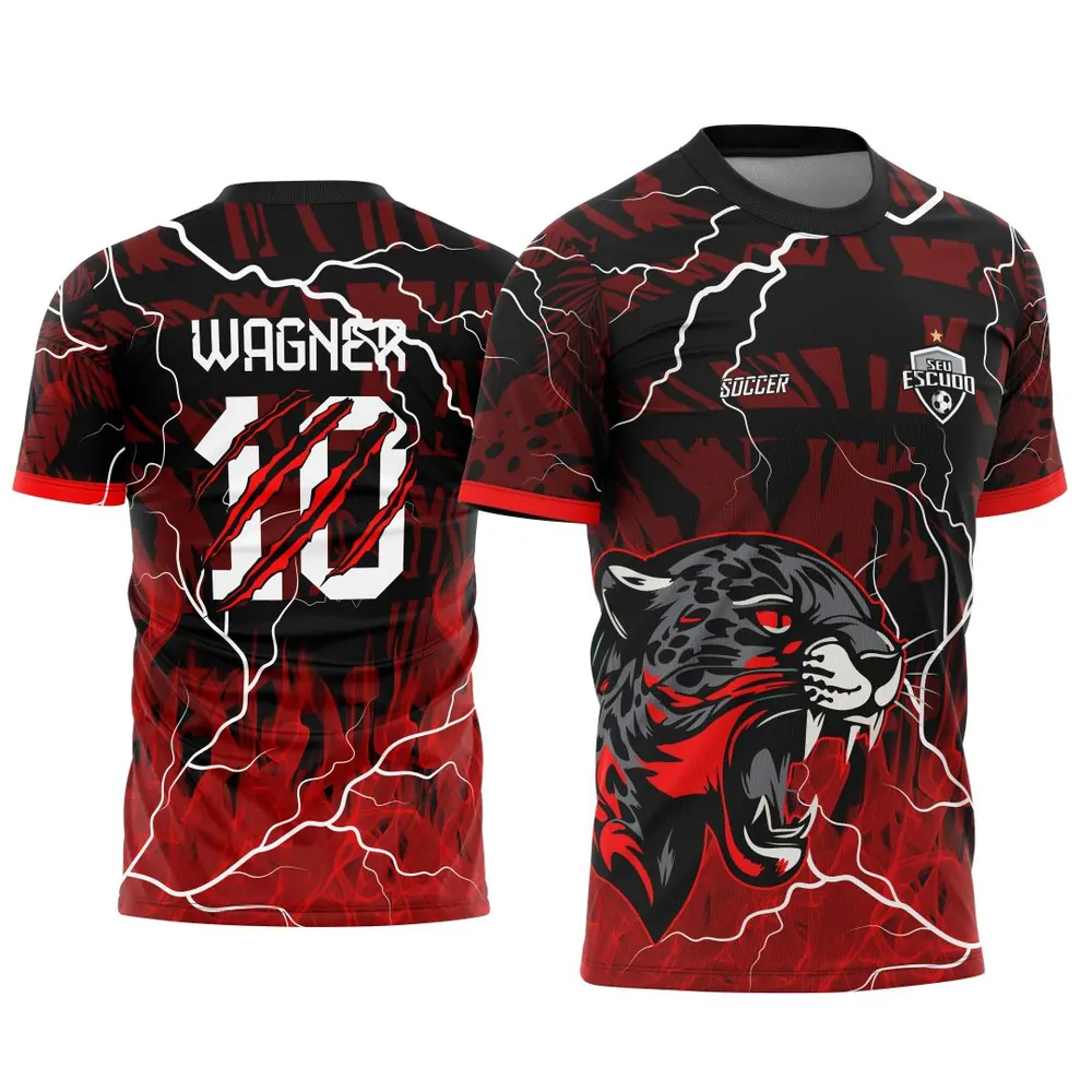 Arte Vetor Camisa Interclasse Onça Pantera Negra 2025 Modelo 02