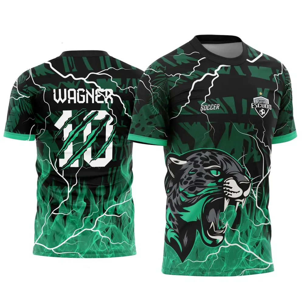 Arte Vetor Camisa Interclasse Onça Pantera Negra 2025 Modelo 05