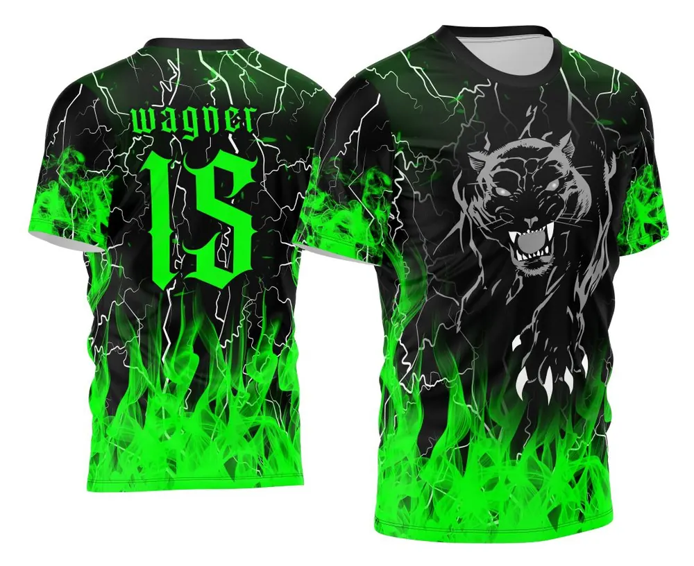 Arte Vetor Camisa Interclasse Pantera 2024 Com Fogo Modelo 02