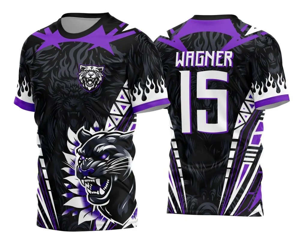 Arte Vetor Camisa Interclasse Pantera Roxa 2024 com Fohas
