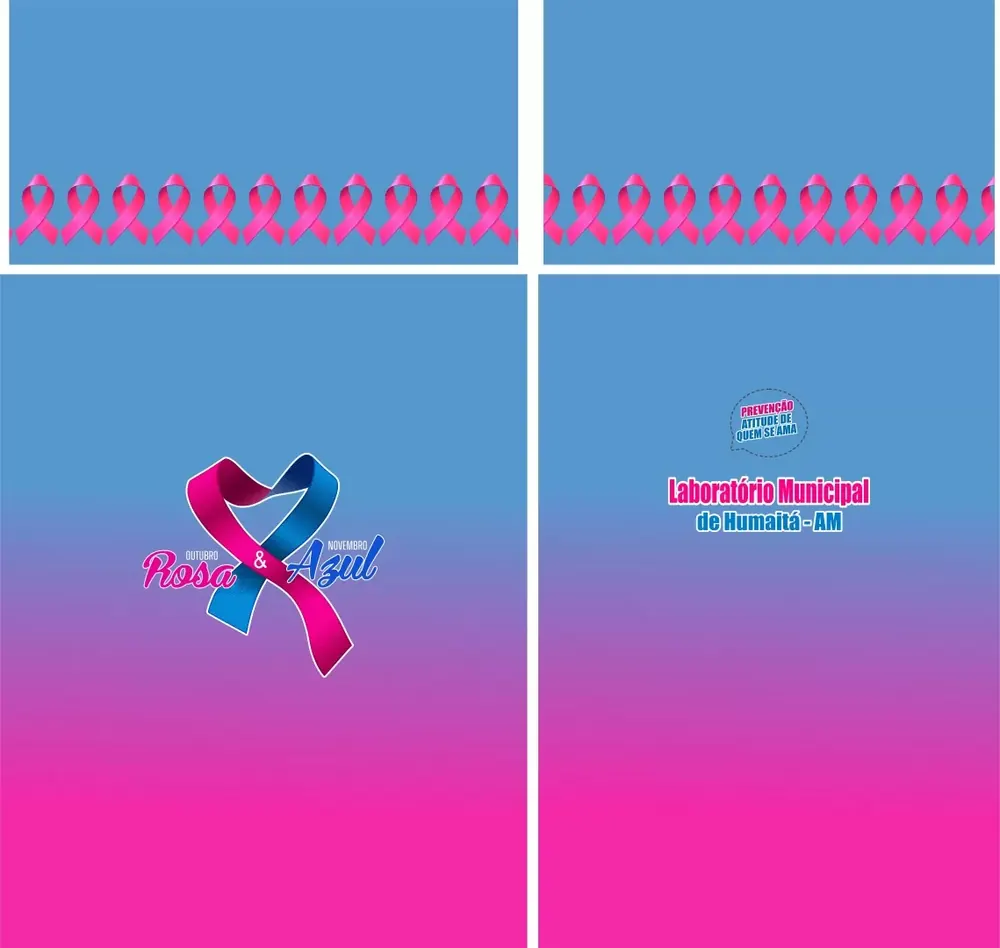 Arte Vetor Camisa Outubro Rosa Novembro Azul 2023 M3