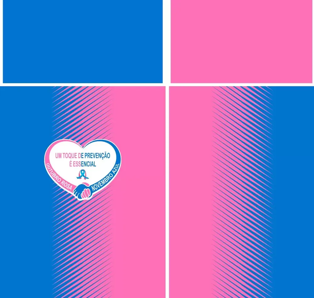 Arte Vetor Camisa Outubro Rosa Novembro Azul 2023 M4