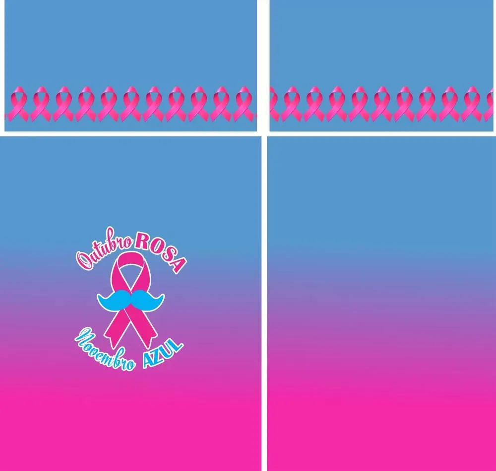 Arte Vetor Camisa Outubro Rosa Novembro Azul 2023 M6
