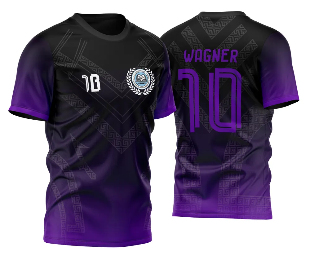 Arte Vetor Camisa Pantera Negra Roxa Escolar Uniforme 2023