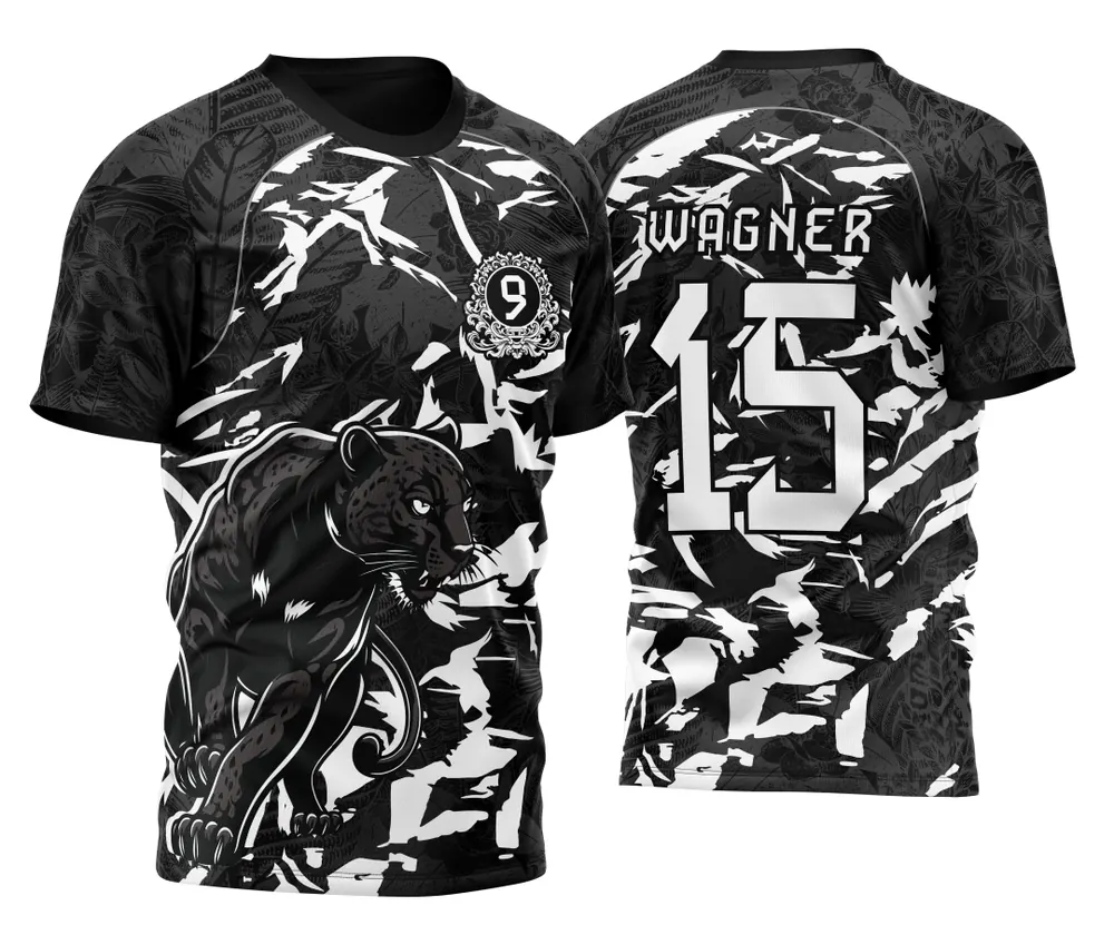 Camisa Para InterClasse Pantera Nono Ano 2026 Modelo Preto e Branca