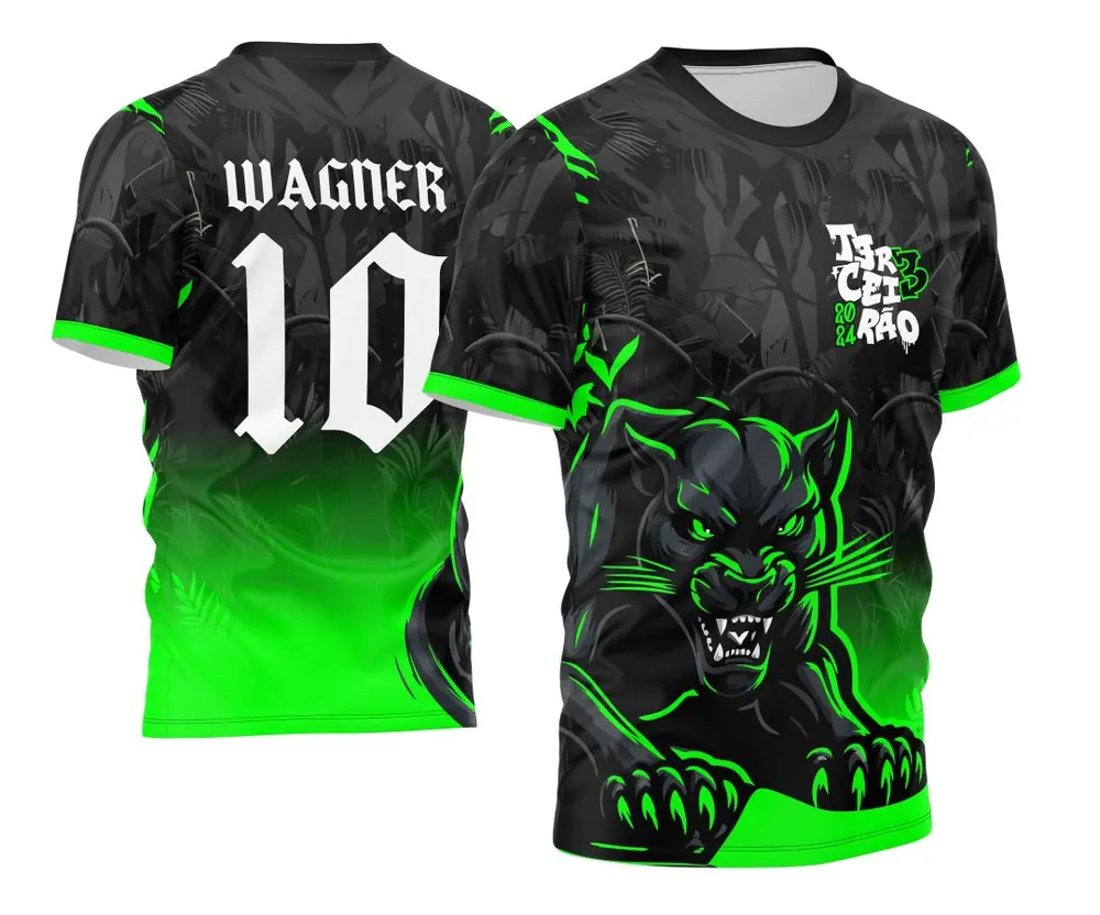 Arte Criativa Camisa Terceirão Pantera Negra Estilo Degradê Moderno