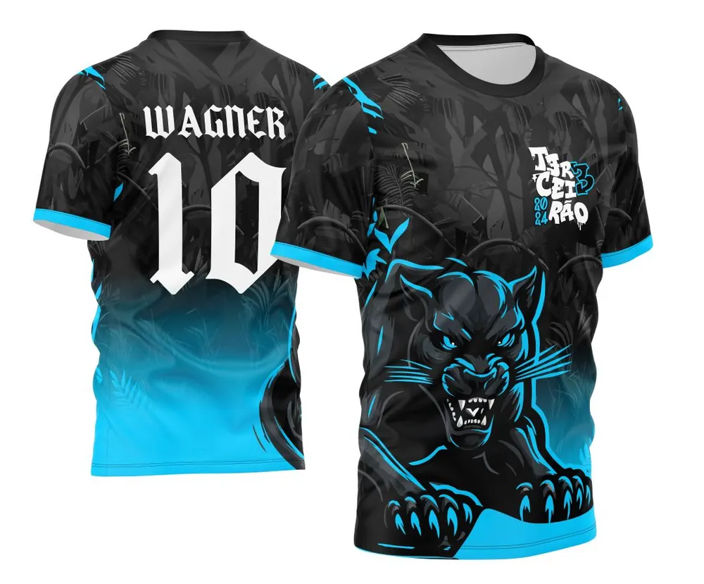 Camisa Terceirão Pantera Negra Estilo Degradê Moderno Modelo 02