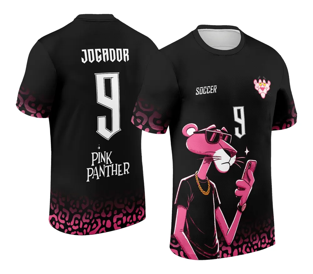 Arte Vetor Camisa de Interclasse Pantera Cor de Rosa 2024 - 2025 Modelo 02