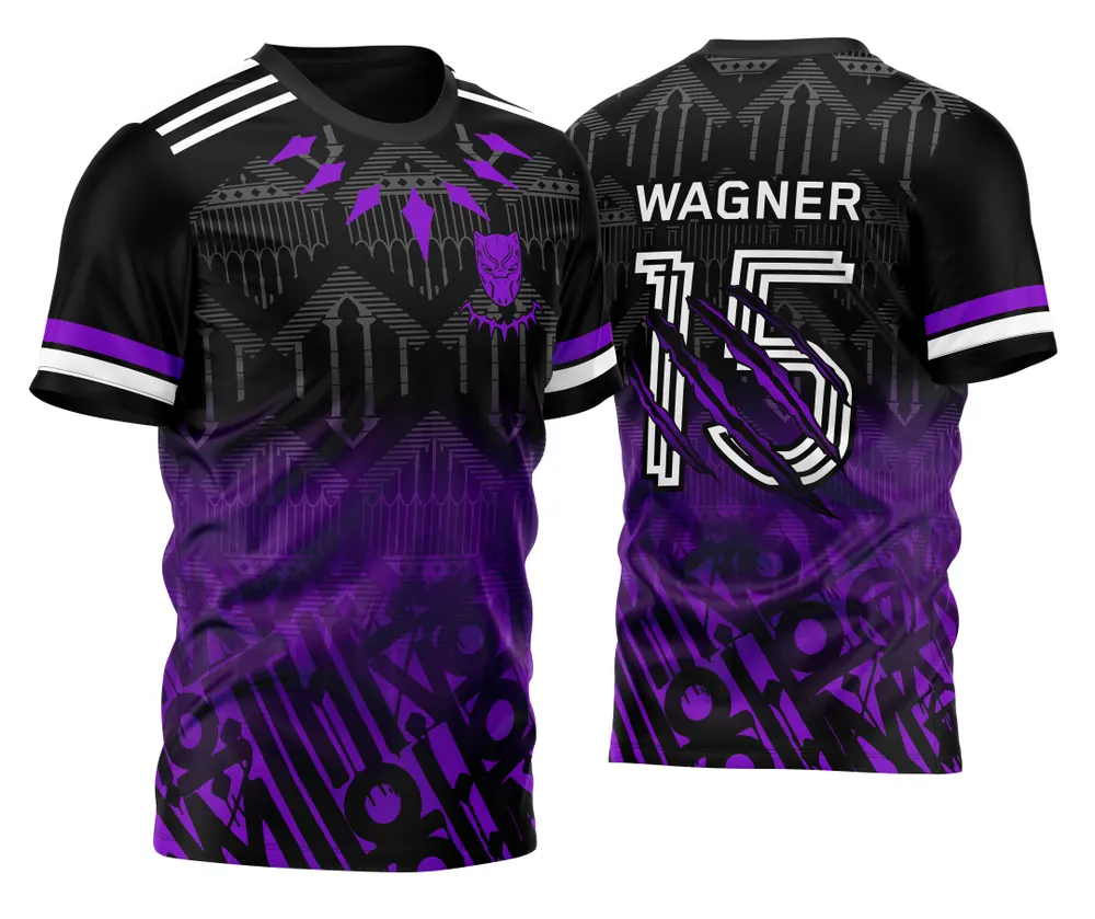 Camisa de InterClasse Pantera Negra Degrade Pintura