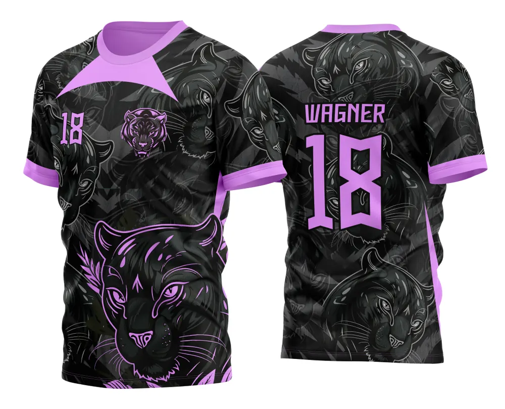Arte Vetor Template Camisa para InterClasse Pantera Negra Padrão 2023 Rosa