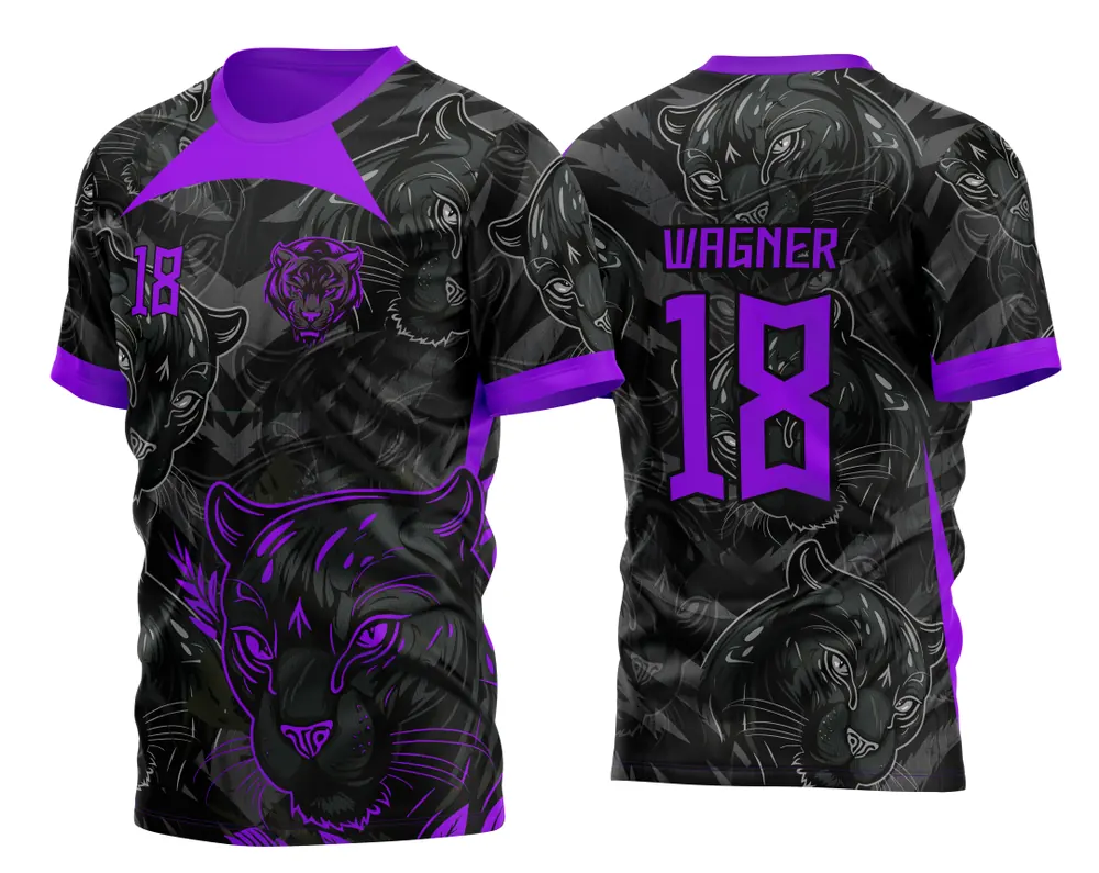 Arte Vetor Template Camisa para InterClasse Pantera Negra Padrão 2023 Roxa