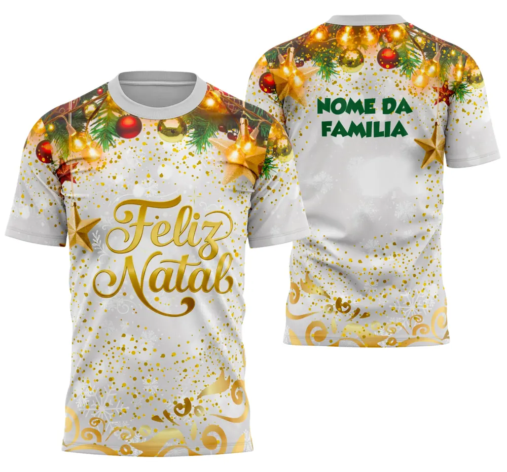Arte Estampa Camisa Feliz Natal 2025 - Design para Sublimação Modelo 03