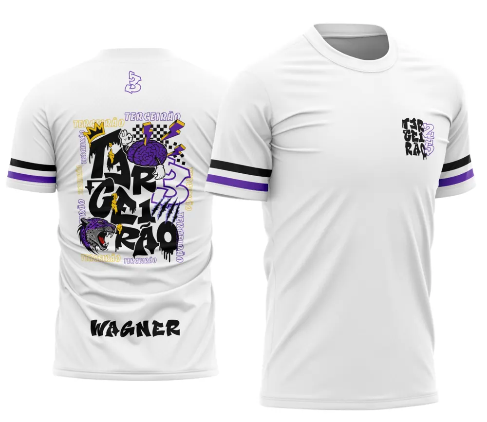 Arte Exclusiva Camisa Terceirão Estilo Pantera em Graffite