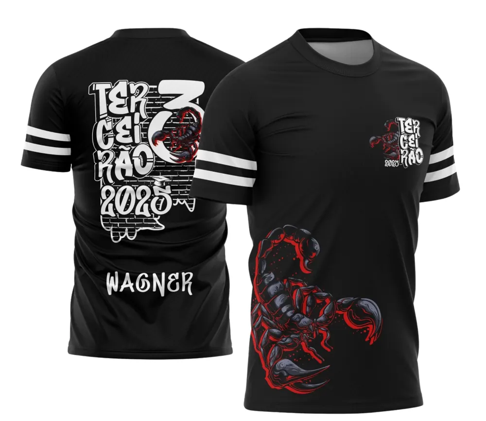 Arte Camisa Estilo Graffiti Urbano Escorpião Terceirão