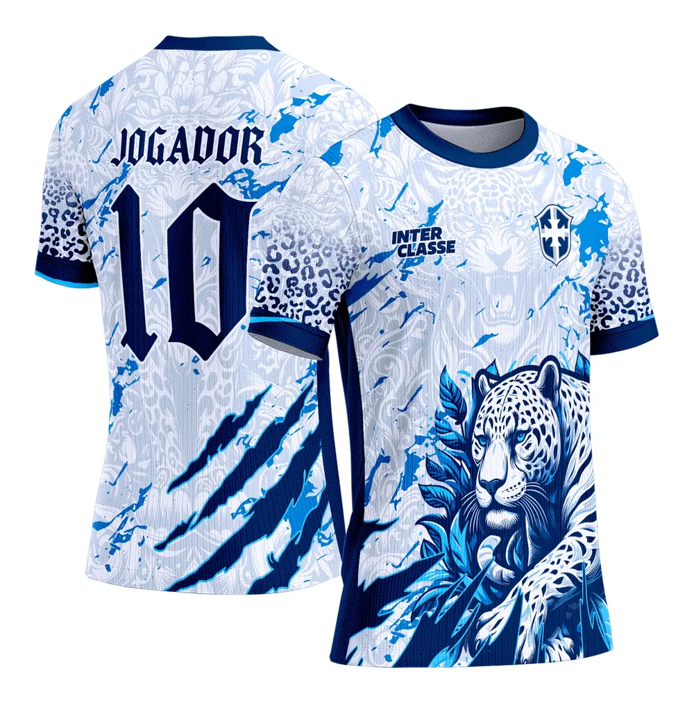 Camisa Interclasse Estampa Onça Azul 2025