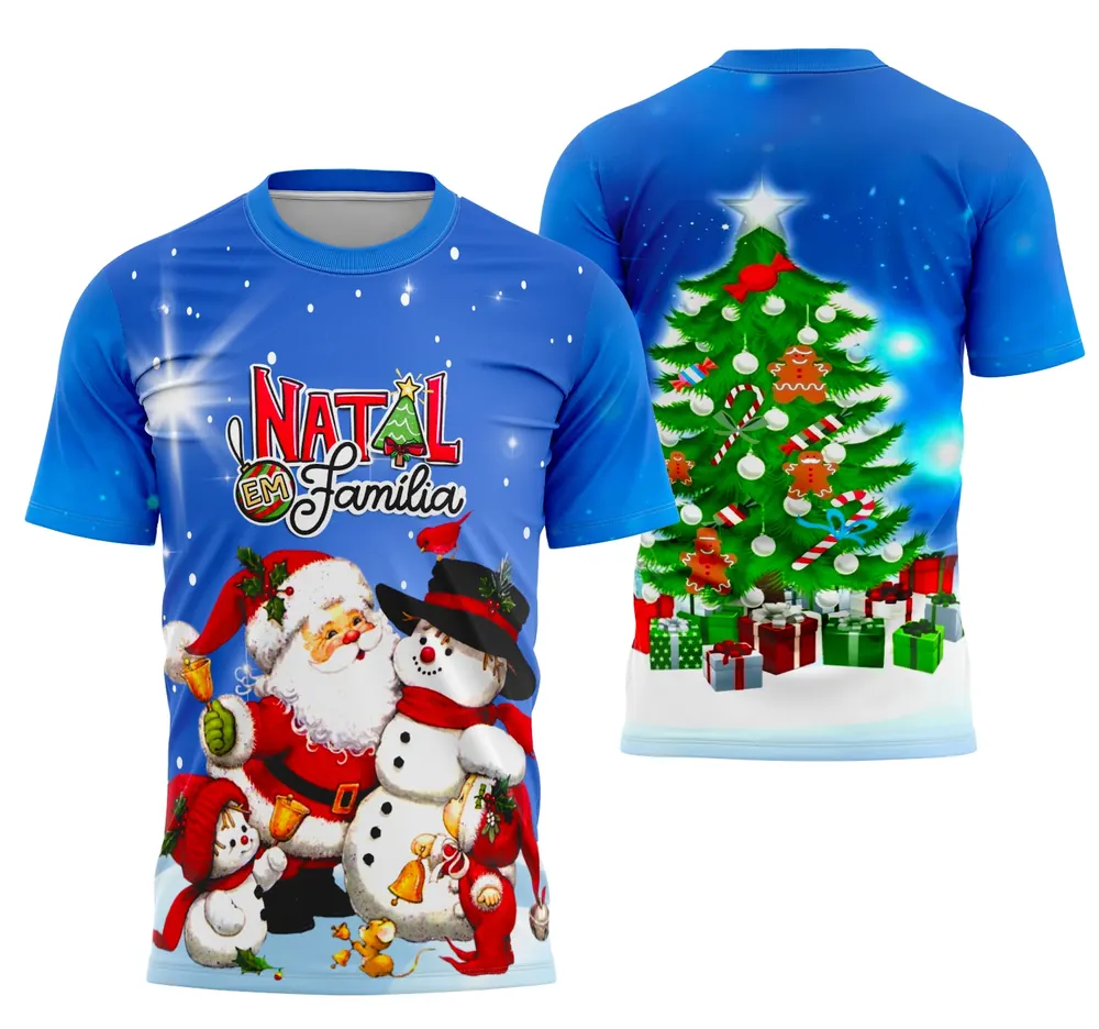 Camisa Natalina Natal em Família 2025 Modelo 04