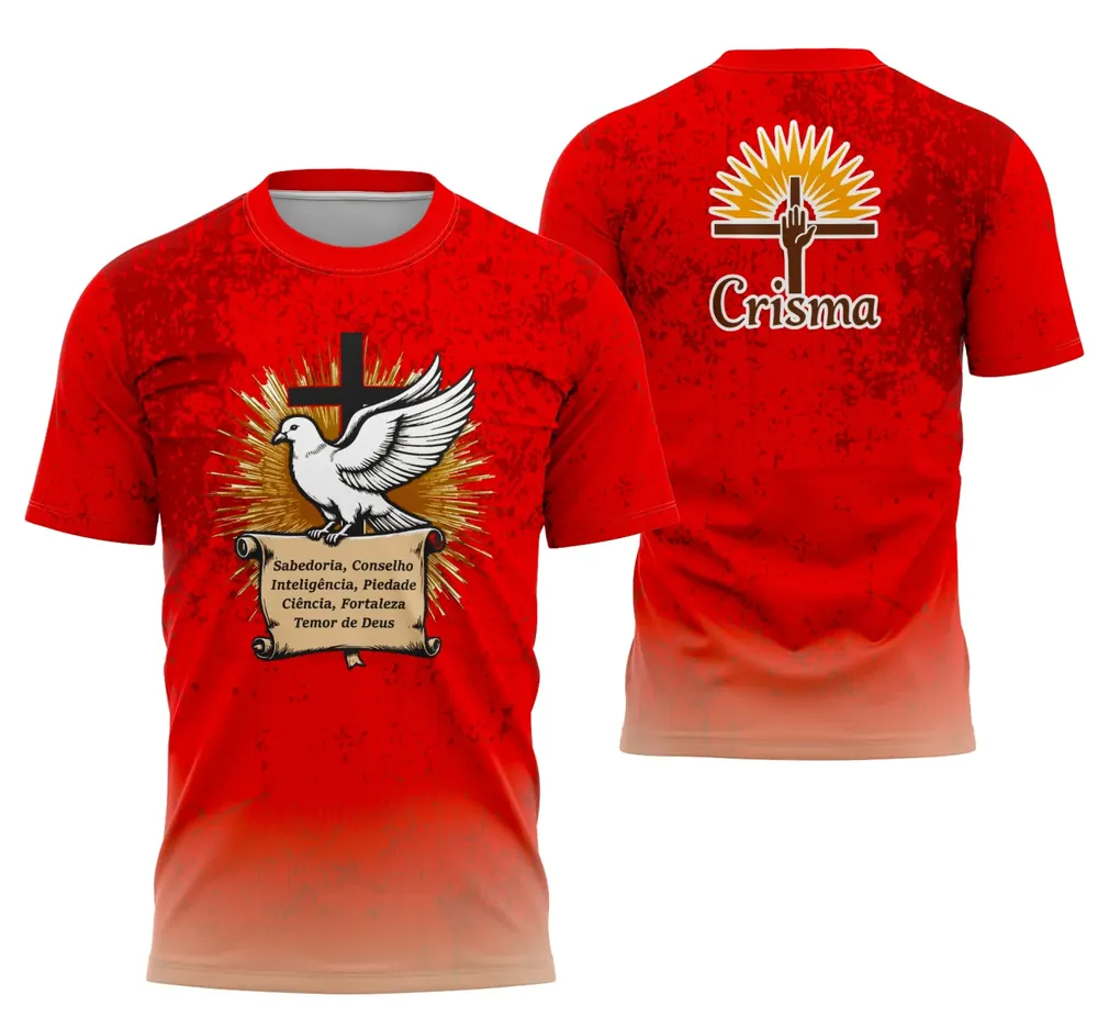 Arte Camisa Cristã para Crisma Moderna