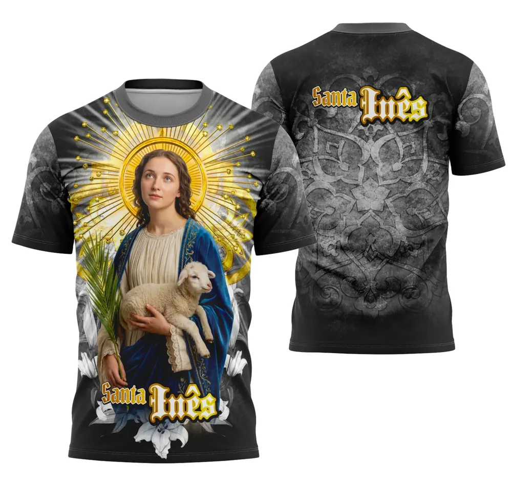 Arte Camisa Devota Santa Inês de Roma
