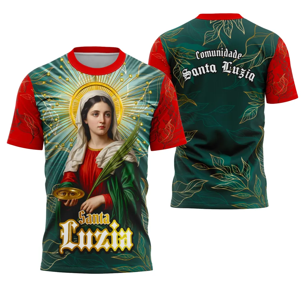 Camisa Santa Luzia Fé Católica