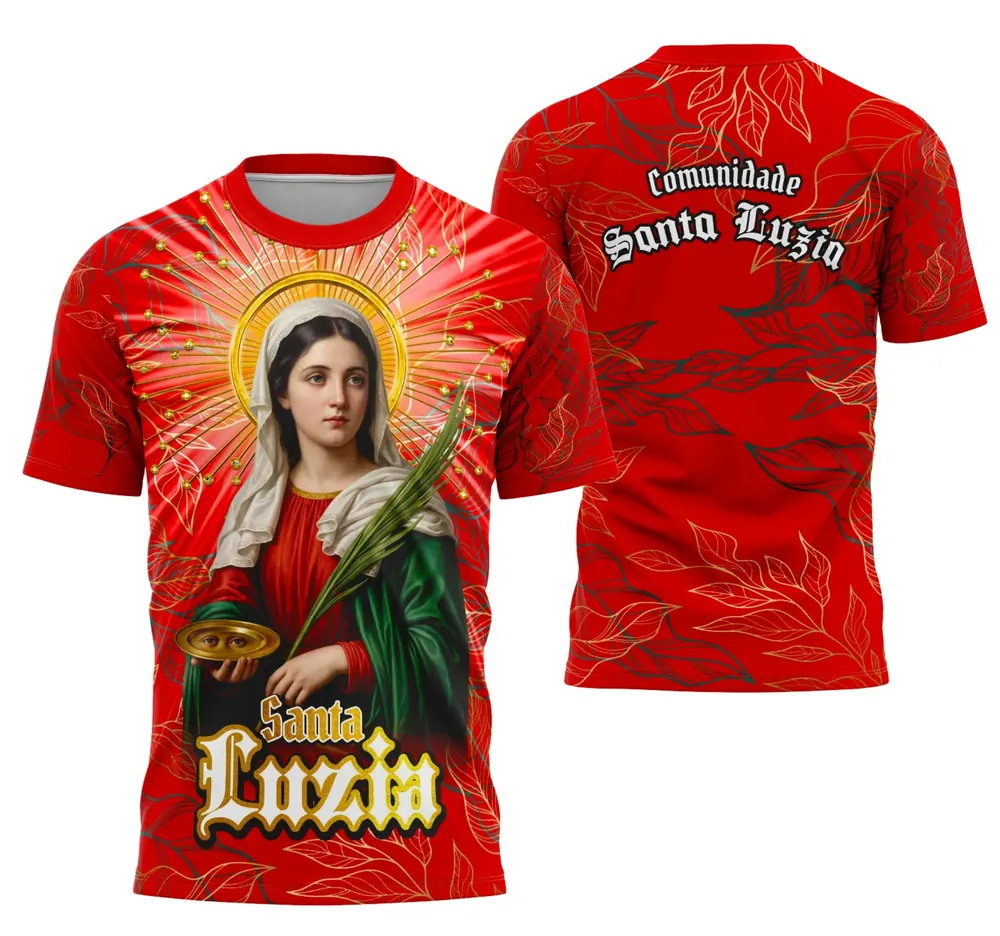 Camisa Santa Luzia Fé e Tradição Católica