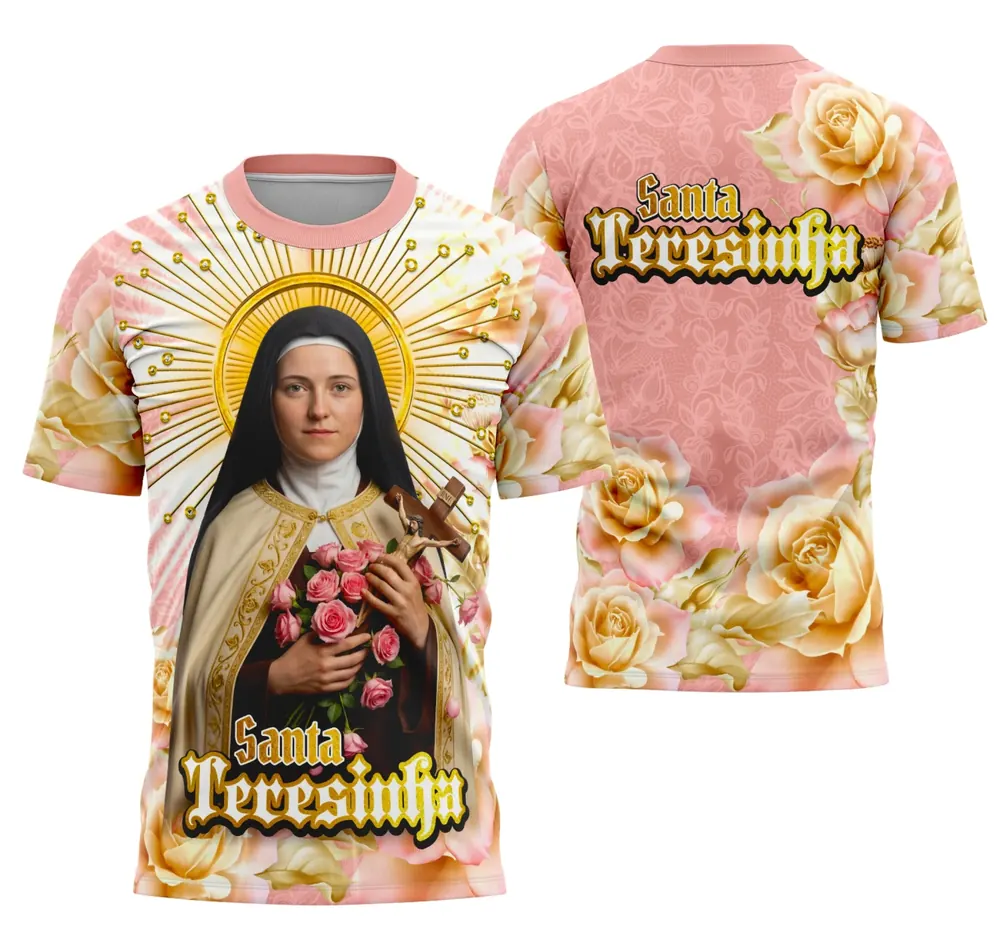 Arte Camisa Santa Teresinha Espiritualidade
