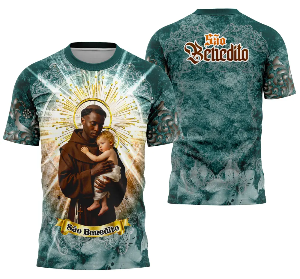 Arte Camisa São Benedito Clássica 2025