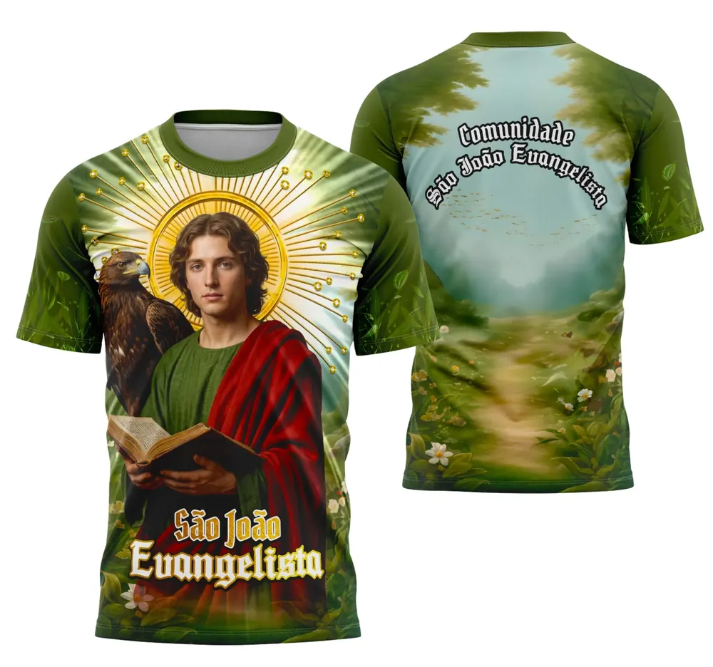 Arte Camisa Religiosa São João Evangelista Fé
